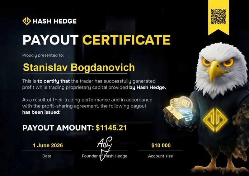 Payout certificate for Stanislav Bogdanovich
