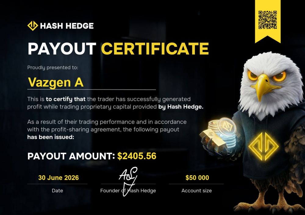 Payout certificate for Vazgen A